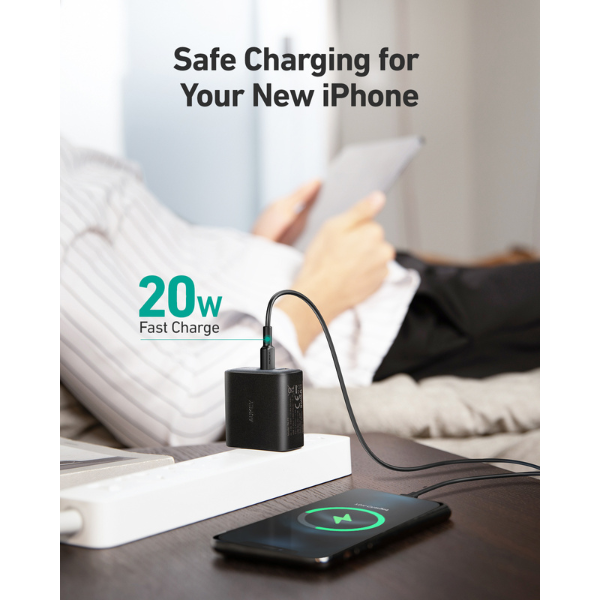 PA-F3S - Cốc sạc nhanh 2 cổng Aukey PD32W PA-F3S - 4