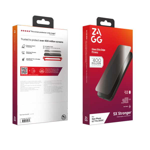 100115464 - Cường lực chống nhìn trộm iPhone 16 Pro ZAGG Elite Edge - 12