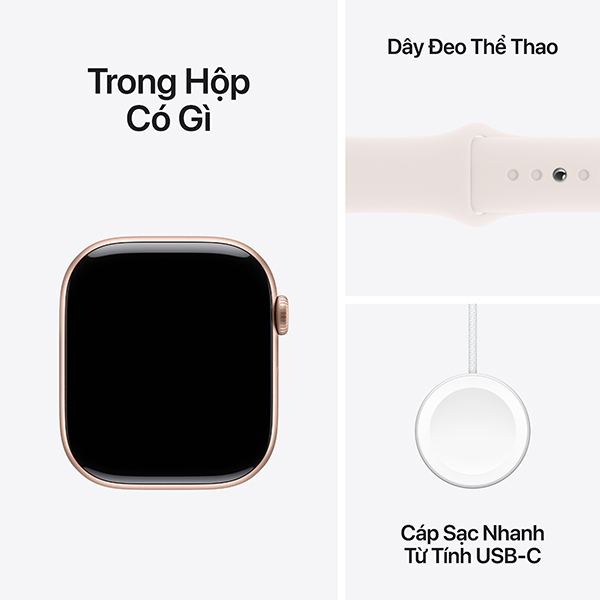 AW S10 NHOM CAO SU 42 - Apple Watch S10 GPS 42mm Viền Nhôm Dây Cao Su - Chính hãng VN A - 9