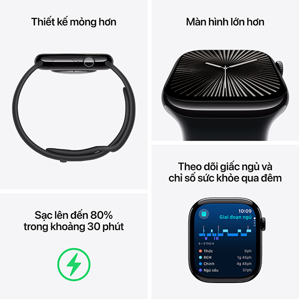 APPLE-WACTH-S10-GPS-46 - Apple Watch S10 GPS 46mm Viền Nhôm Dây Cao Su - Chính hãng VN A - 3