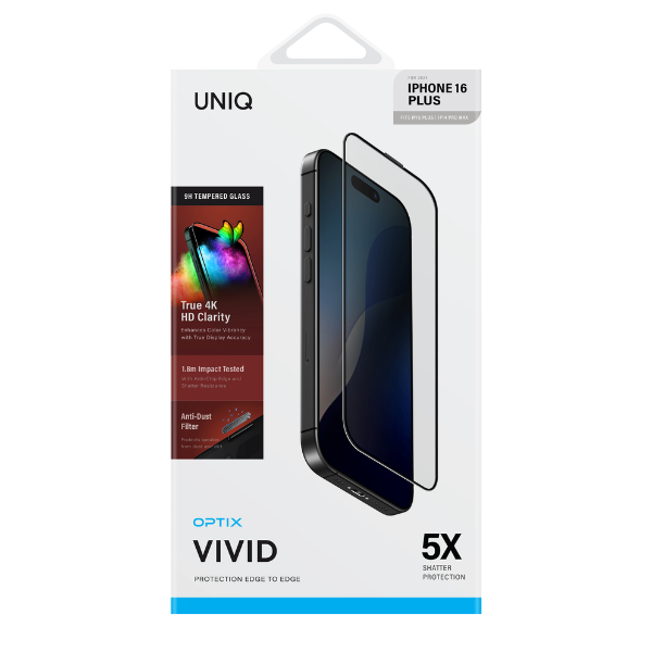 UNIQ-IP6.7(2024)-VIVIDCLEAR - Cường lực iPhone 16 Plus 15 Plus UNIQ Optix Vivid Clear - 4