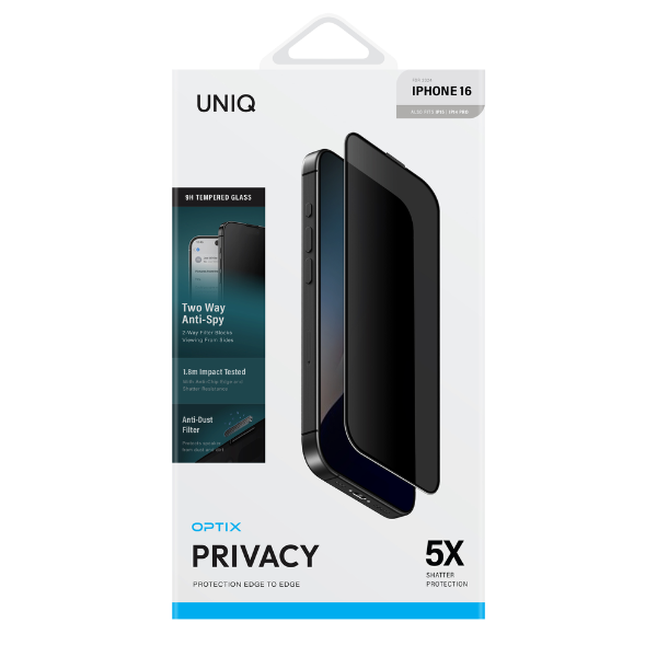 UNIQ-IP6.1(2024)-PRIVACY - Cường lực chống nhìn trộm iPhone 16 15 UNIQ Optix - 3