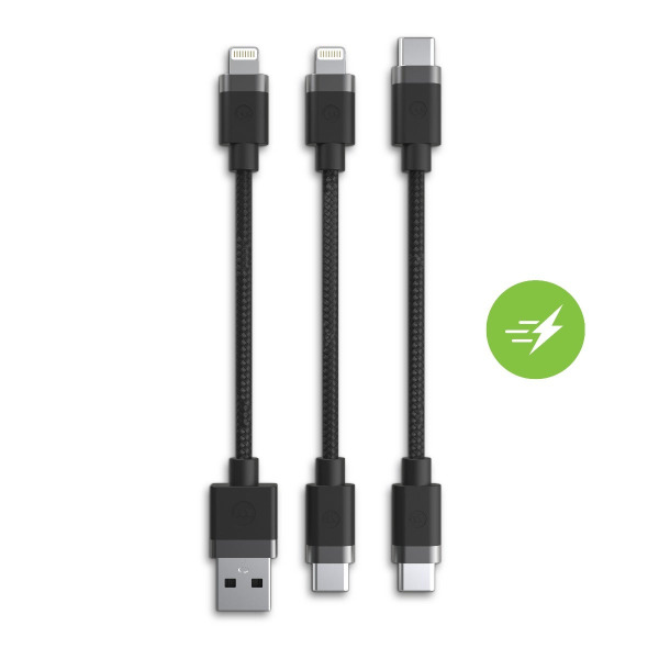 CABLEKIT - Bộ hộp 3 cáp ngắn 10cm đa dụng - Mophie Cable Kit - 2