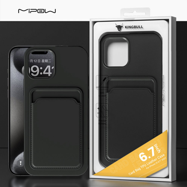 MC15A04-BK - Ốp lưng iPhone 15 Pro Max Mipow Card Bag TPU Leather - 13