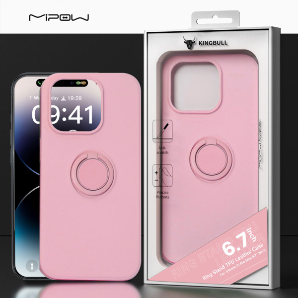 MC15B04-DB - Ốp lưng iPhone 15 Pro Max Mipow Ring Stand TPU Leather - 10