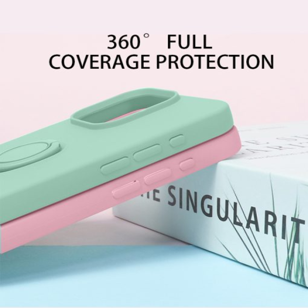 MC15B04-DB - Ốp lưng iPhone 15 Pro Max Mipow Ring Stand TPU Leather - 4