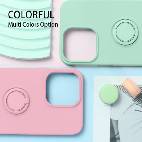 MC15B04-DB - Ốp lưng iPhone 15 Pro Max Mipow Ring Stand TPU Leather - 5