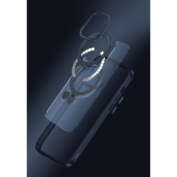 MC15C01-BK - Ốp lưng Magsafe iPhone 15 14 Mipow Stand 2in1 Transparent - 2