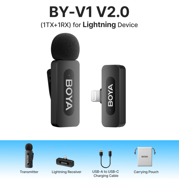 BY-V1 - Micro không dây Boya kết nối qua cổng Lightning (Single) BY-V1 - 2