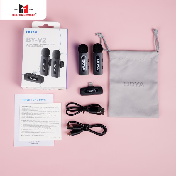 BY-V2 V2.0 - Micro không dây Boya kết nối qua cổng Lightning (Dual) BY-V2 - 6