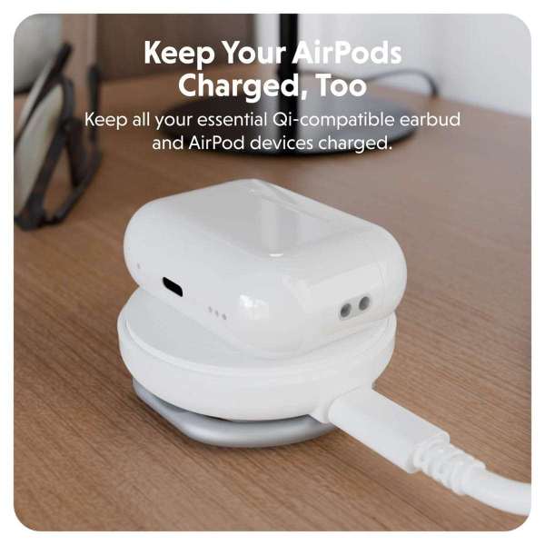HJ3310WHGL - Đế sạc không dây HyperJuice Qi2 2 in 1 Magnetic Charging Stand - 2