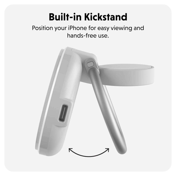 HJ3310WHGL - Đế sạc không dây HyperJuice Qi2 2 in 1 Magnetic Charging Stand - 4