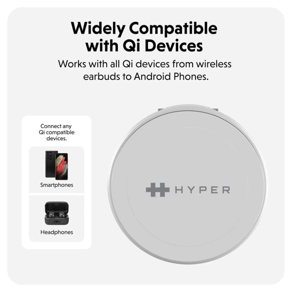 HJ3310WHGL - Đế sạc không dây HyperJuice Qi2 2 in 1 Magnetic Charging Stand - 6