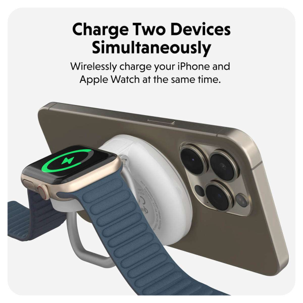 HJ3310WHGL - Đế sạc không dây HyperJuice Qi2 2 in 1 Magnetic Charging Stand - 7