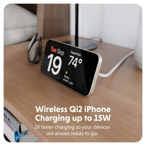 HJ3310WHGL - Đế sạc không dây HyperJuice Qi2 2 in 1 Magnetic Charging Stand - 9
