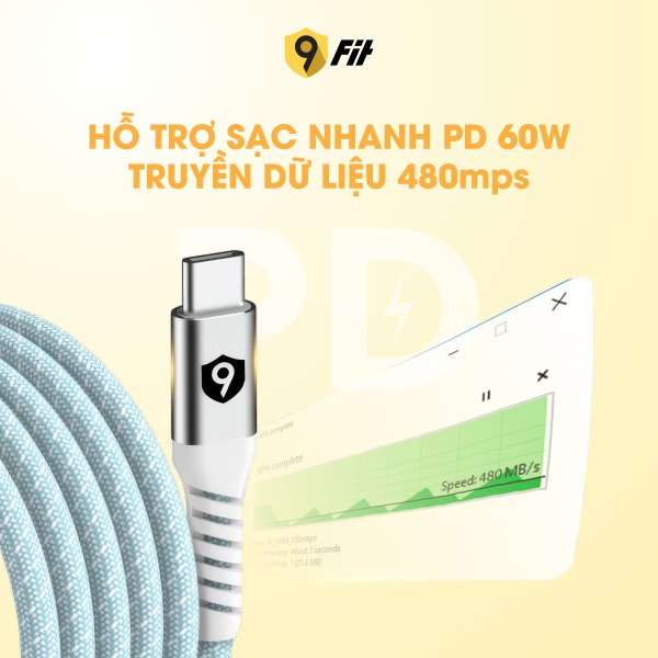9C10MCCN - Cáp Type-C to Type-C từ tính tự cuộn 9Fit 1M - 8