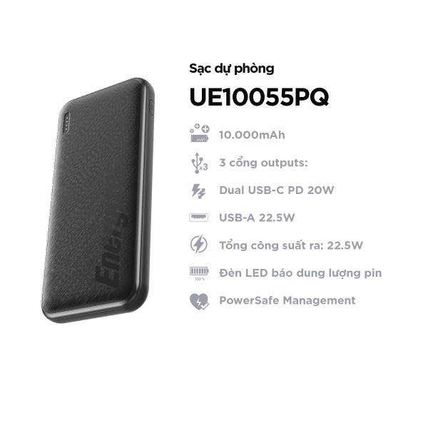 UE10055PQBK - Pin sạc dự phòng Energizer 10.000 mAh 3.7V Li-Polymer UE10055PQ - 8