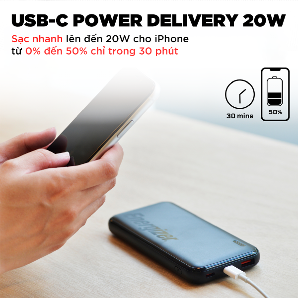UE10055PQBK - Pin sạc dự phòng Energizer 10.000 mAh 3.7V Li-Polymer UE10055PQ - 9