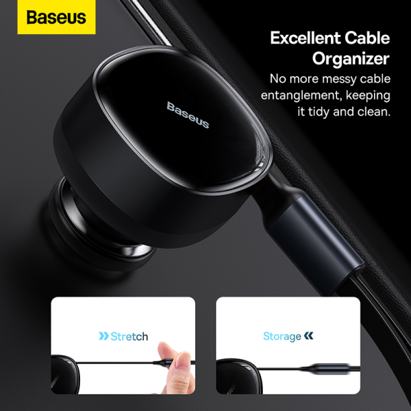 SACOTO33W - Tẩu sạc Oto 2 cổng Baseus Enjoyment Retractable kèm dây Type-C 33W - 3