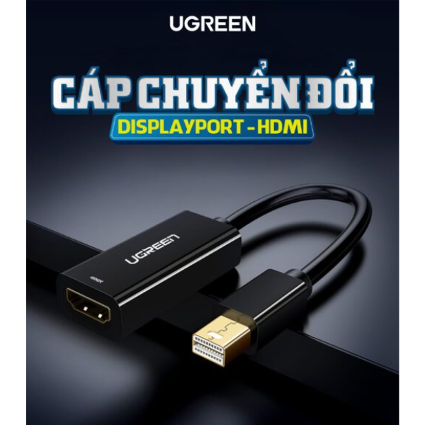 10461 - Cáp chuyển đổi Mini DisplayPort sang HDMI Converter hỗ trợ 1080P dài 18cm Ugreen MD112 - 4
