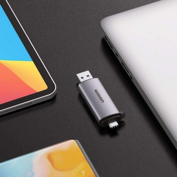 50706 - Đầu đọc thẻ nhớ SD TF chuẩn Type C và USB 3.0 Ugreen CM185 - 2