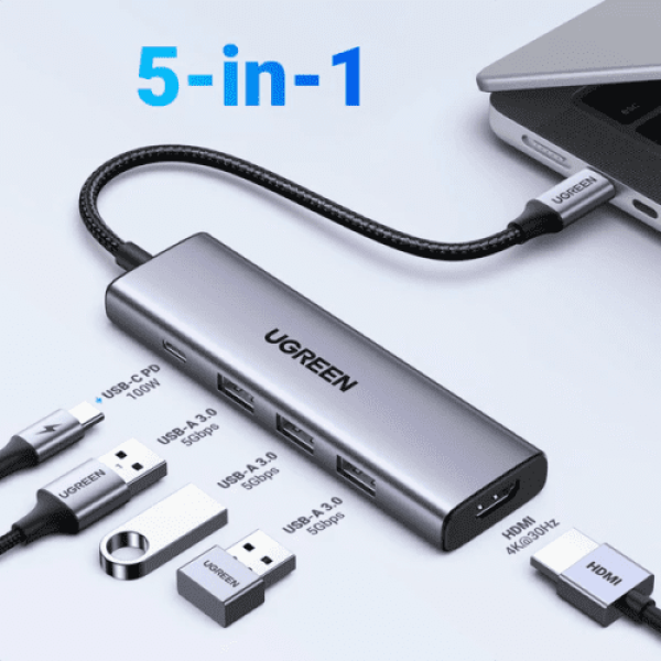 15596 - Hub chuyển đổi Ugreen Type-C 5 in 1 CM511 - 3