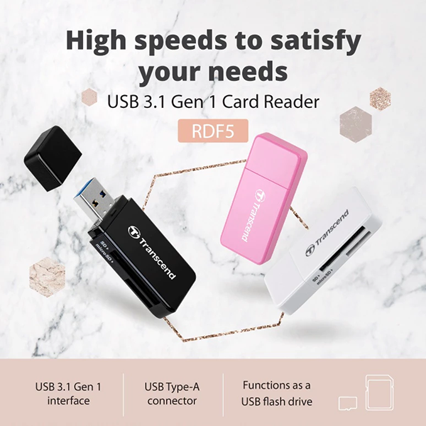 TS-RDF5K - Đầu đọc thẻ nhớ USB 3.0 Reader Transcend - 3