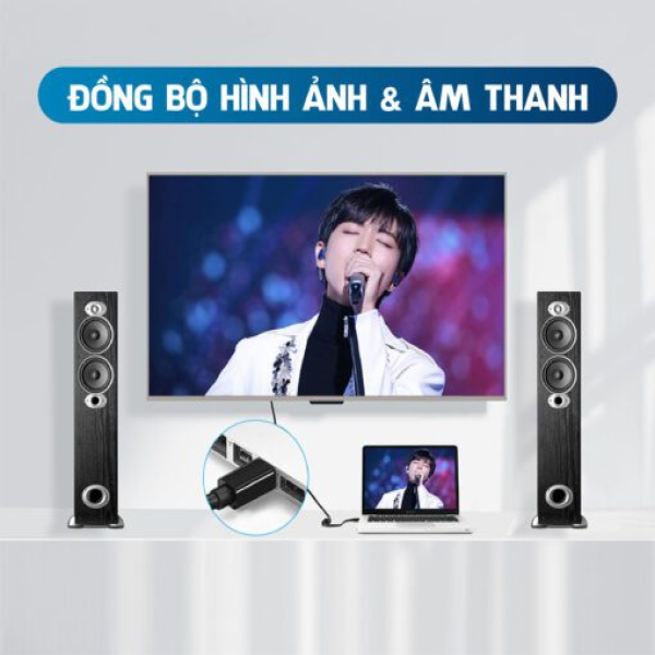 10460 - Cáp chuyển đổi Mini DisplayPort đực sang HDMI cái hỗ trợ 1080P dài 18cm Ugreen MD112 - 3