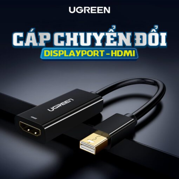10460 - Cáp chuyển đổi Mini DisplayPort đực sang HDMI cái hỗ trợ 1080P dài 18cm Ugreen MD112 - 4