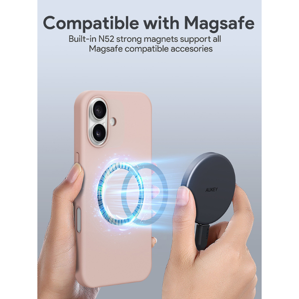 PC-GJ20BP - Ốp lưng Magsafe iPhone 16 Plus Aukey Liquid Silicone - 2