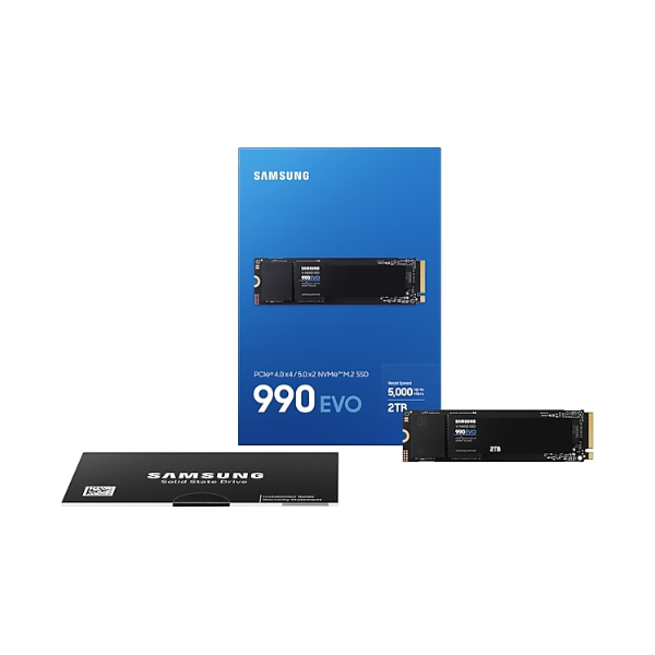 SSDINT07072436 - Ổ cứng SSD gắn trong Samsung 990 Evo 2TB PCIe 4.0 x4 PCIe 5.0 x2 NVMe V-NAND M.2 2280 upto 5000MB s (MZ-V9E2T0BW) - 6