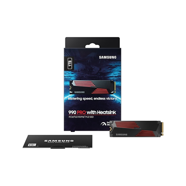 SSDINT07072447 - Ổ cứng SSD gắn trong Samsung 990 PRO Heatsink 1TB PCIe Gen 4.0 x4 NVMe V-NAND M.2 2280 upto 7450MB s (MZ-V9P1T0CW) - 9