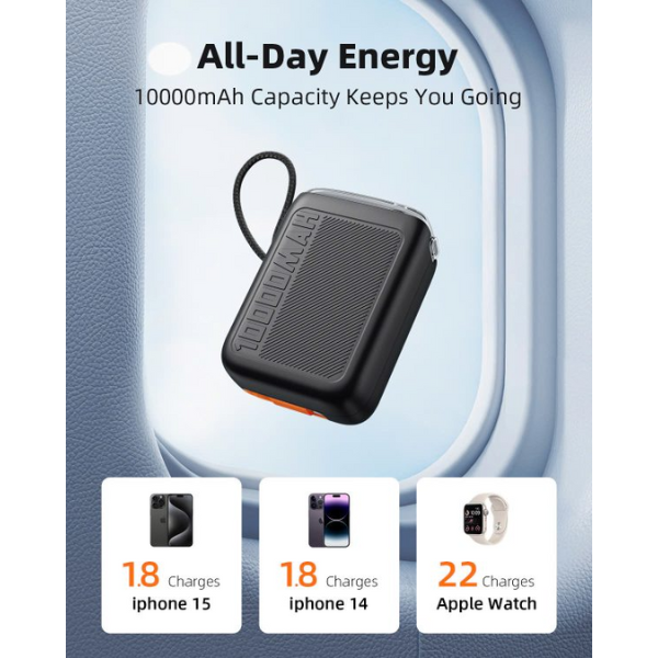TM31BLK - Pin sạc dự phòng Innostyle 10.000 mAh 30W TransiMini FlexCharge Retractable - 5