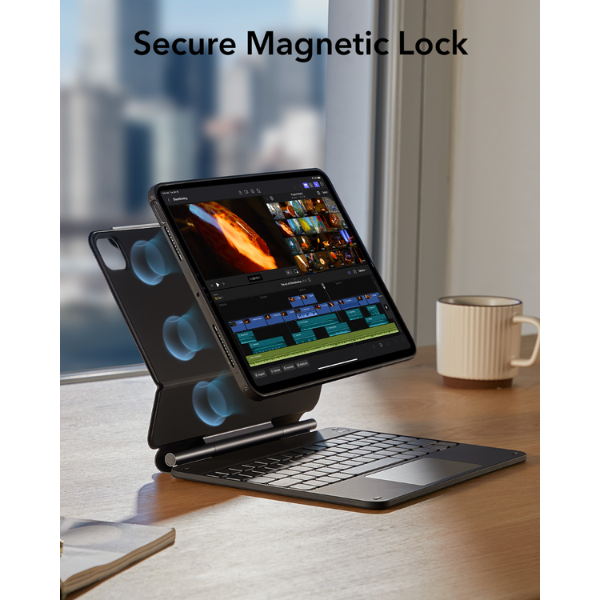 4894240200544 - Ốp lưng kèm bàn phím iPad Air 13 inch (Air 7 6) Pro 12.9 inch ESR Magnet Rebound 360 độ - 4