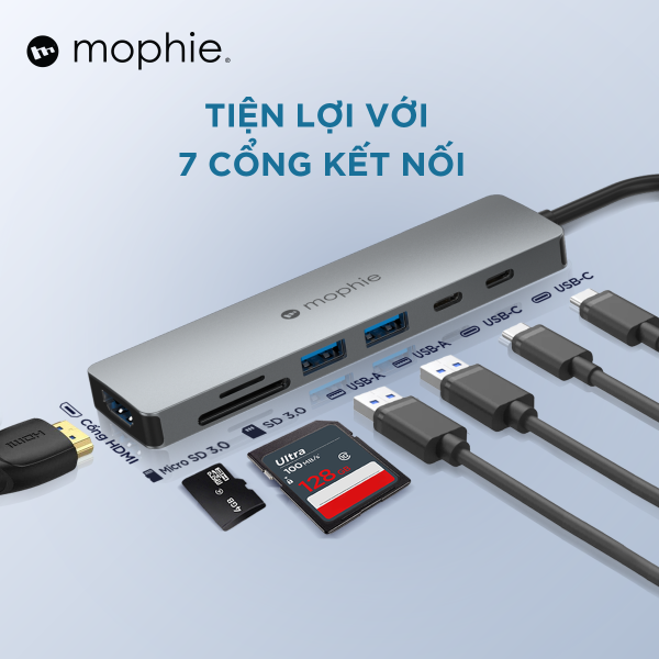 409910268 - Hub chuyển đổi Type-C Mophie 7 in 1 - 11
