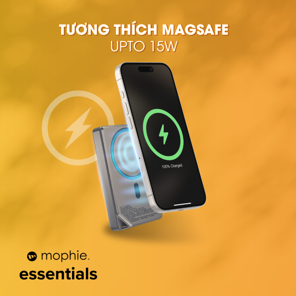 401116530 - Pin sạc dự phòng Mophie Essentials Snap+ 10.000 mAh Metallic - 11
