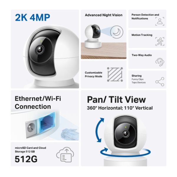 C222 - Camera IP Wifi TP-Link Tapo C222 360 độ 4MP - 8