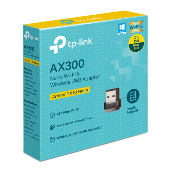 TL-TX1UNANO - Đầu chuyển đổi USB Wifi 6 TP-Link Archer TX1U Nano AX300 - 8