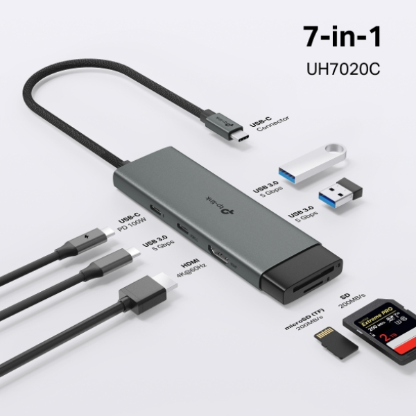 TL-UH7020C - Hub chuyển đổi Type-C TP-Link 7 in 1 - 4