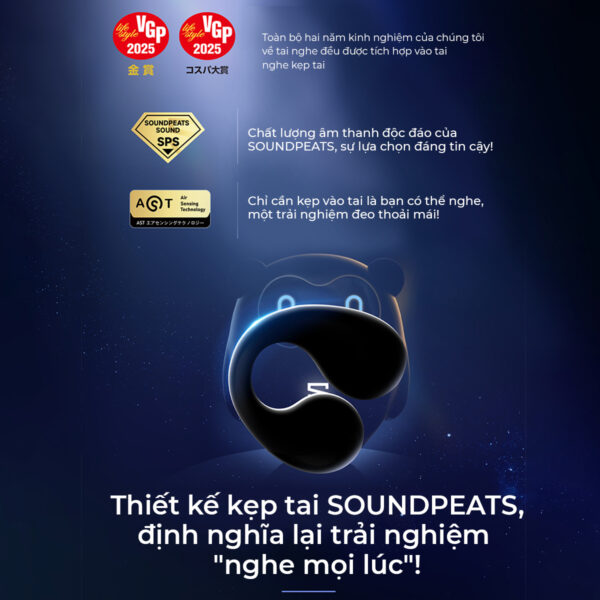 PEARLCHIPPROWH - Tai nghe Bluetooth Open-Ear SoundPEATS PearlClip Pro - 7