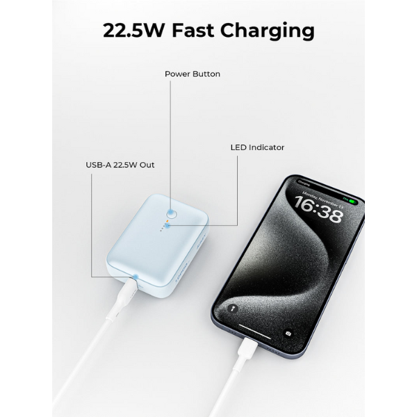 PB-Y55-SIL - Pin dự phòng sạc nhanh Aukey 10.000 mAh 22.5W Spark Mini - 5