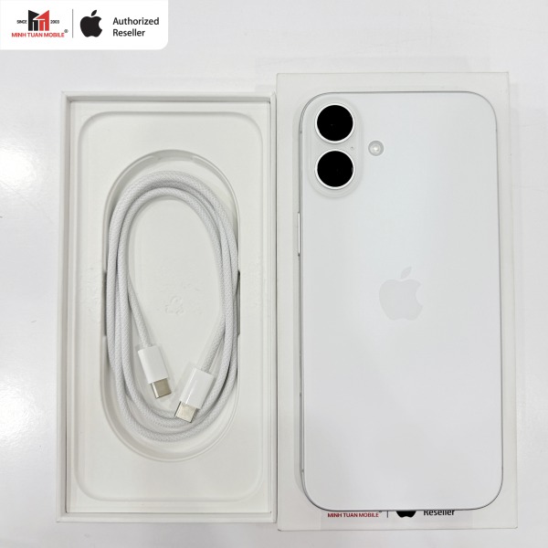 LG0X0JCDGM - [Kèo Thơm] iPhone 16 Plus 128GB White Cũ Đẹp - *****JCDGM - 2