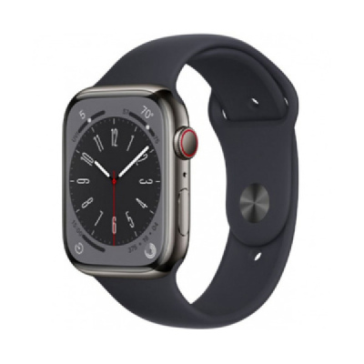 APPLE-WATCH-S8-LTE-45MM-STAINLESS-STEEL - Apple Watch S8 LTE 45mm viền thép dây cao su - Chính hãng VN/A
