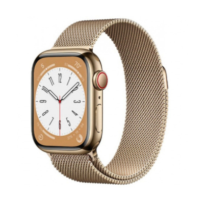 APPLE-WATCH-S8-LTE-45MM-STAINLESS-STEEL-MILANESE-LOOP - Apple Watch S8 LTE 45mm viền thép dây thép - Chính hãng VN/A