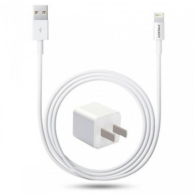 TSC051 - Combo cốc cáp USB-A to Lightning Pisen 1A (5W) 1m
