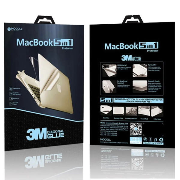 Bộ dán MacBook Pro 13 inch 2016-2019 Touchbar MOCOLL 5 in 1 Full