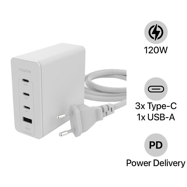 Bộ Hub sạc nhanh Mophie Power Delivery 120W GaN
