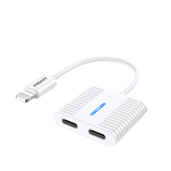 LS-QMS-E003 - Cáp chuyển đổi Pisen 2 in 1 Dual Lightning