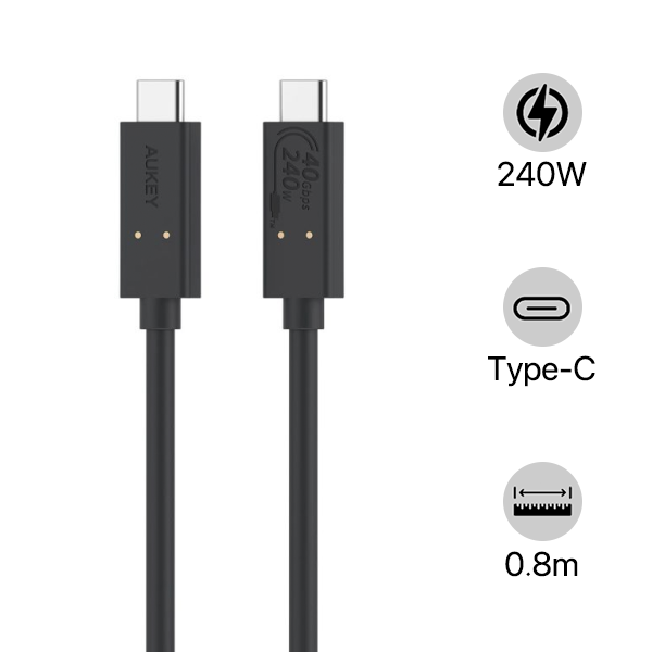 Cáp chuyển USB-IF Aukey thế hệ thứ 3 240W 0.8M
