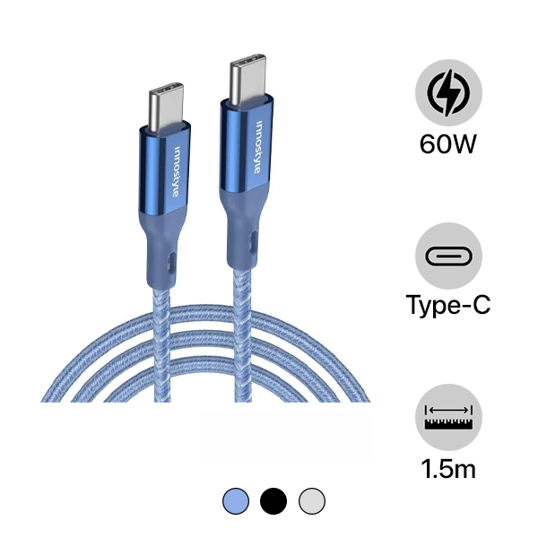 Cáp Type C to C Innostyle Powerflex 1.5M 60W ICC150AL